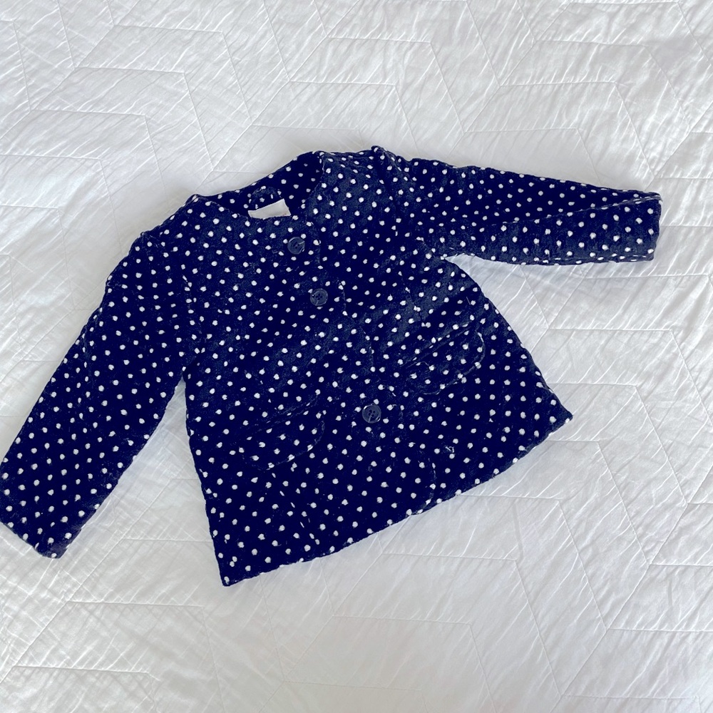 Cat & Jack polka dot dress coat - size 12 months